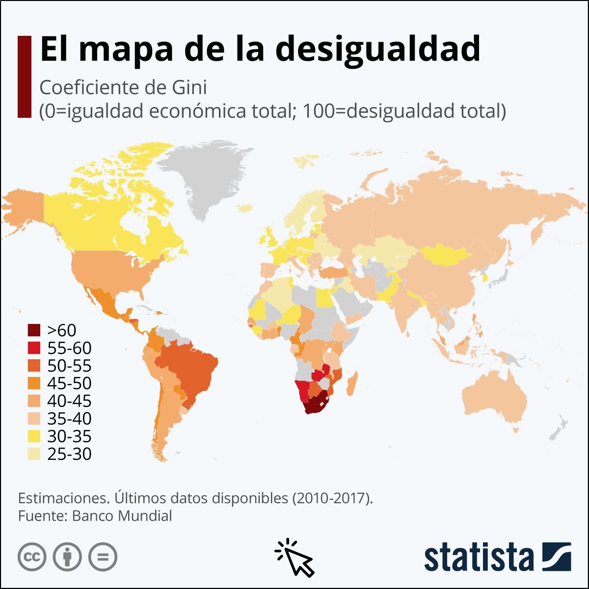 Desigualdad Gini Mundo