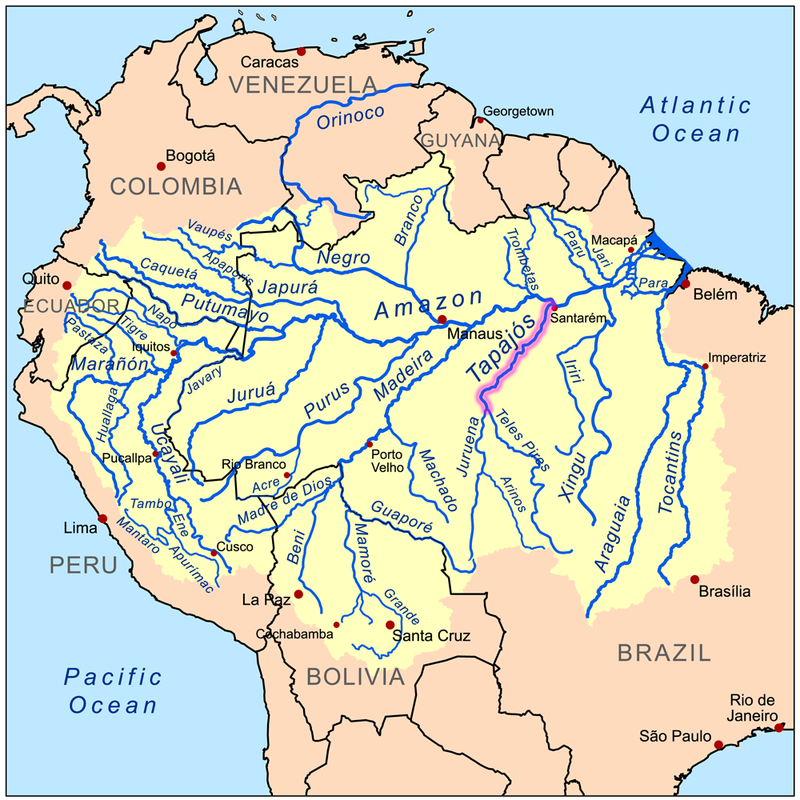 800px Tapajosrivermap