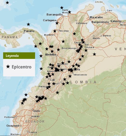 Historial Sismos Colombia
