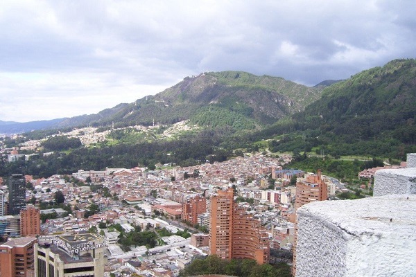 bogota colombia mountain architecture skyline city